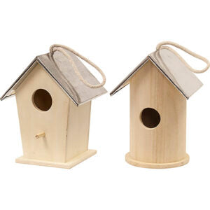 Bird House with Tin Roof