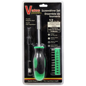 Screwdriver Set 12Pc with Flex Shaft