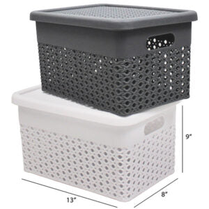 Basket Weave with Lid Medium