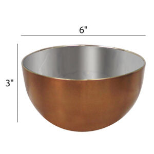 Stainless Steel Bowl with Copper Tone