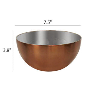 Stainless Steel Bowl with Copper Tone