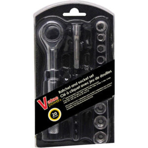 Ratchet & Socket Set 20Pc