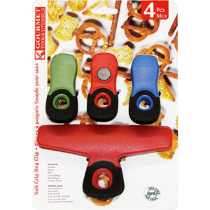 Bag Clip Magnetic Soft Grip 4Pc