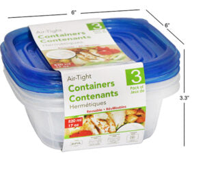 Multipack Container Square 3Pk