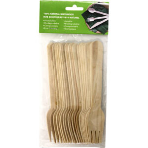 Natural Birchwood Forks 20Pc
