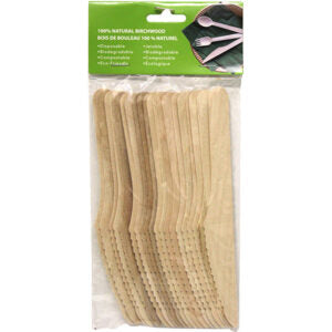 Natural Birchwood Knives 20Pc