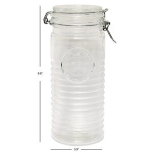 Embossed Round Jar w/LockLid