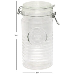 Embossed Round Jar w/LockLid