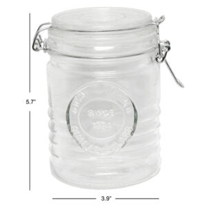 Embossed Round Jar w/LockLid