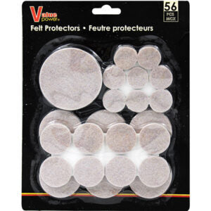 Felt Pad Protectors Asst 56Pc