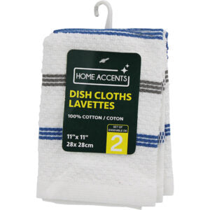 Dish Cloth Striped 2Pk