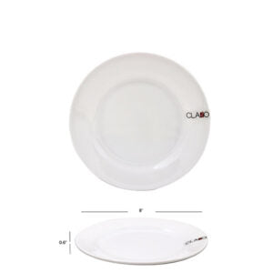 White Dessert Plate 8”