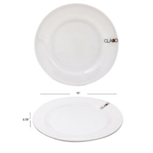 White Dinner Plate 10”