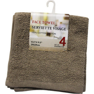 Towel Face 4Pk Beige
