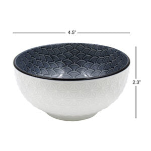 Ceramic Embossed Rice Bowl