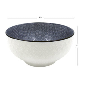 Ceramic Embossed Noodle Bowl