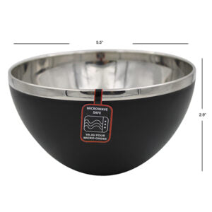 Bowl Microwave SS/Black