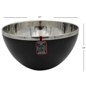 Bowl Microwave SS/Black