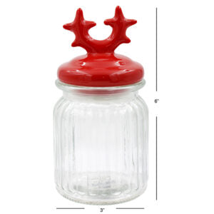 Canister W/Antler Lid