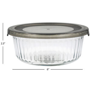 Container Glass Round with Lid