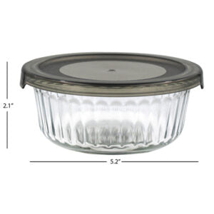 Container Glass Round with Lid