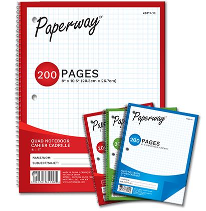 QUAD 4-1 NOTEBOOK - 200 8" X 10.5"