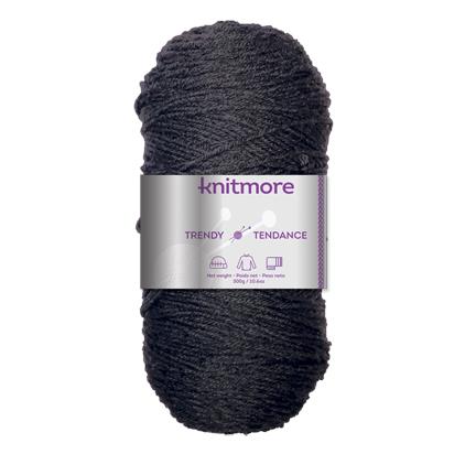 TRENDY KNITTING YARN-CHARCOAL 300G/519yrds