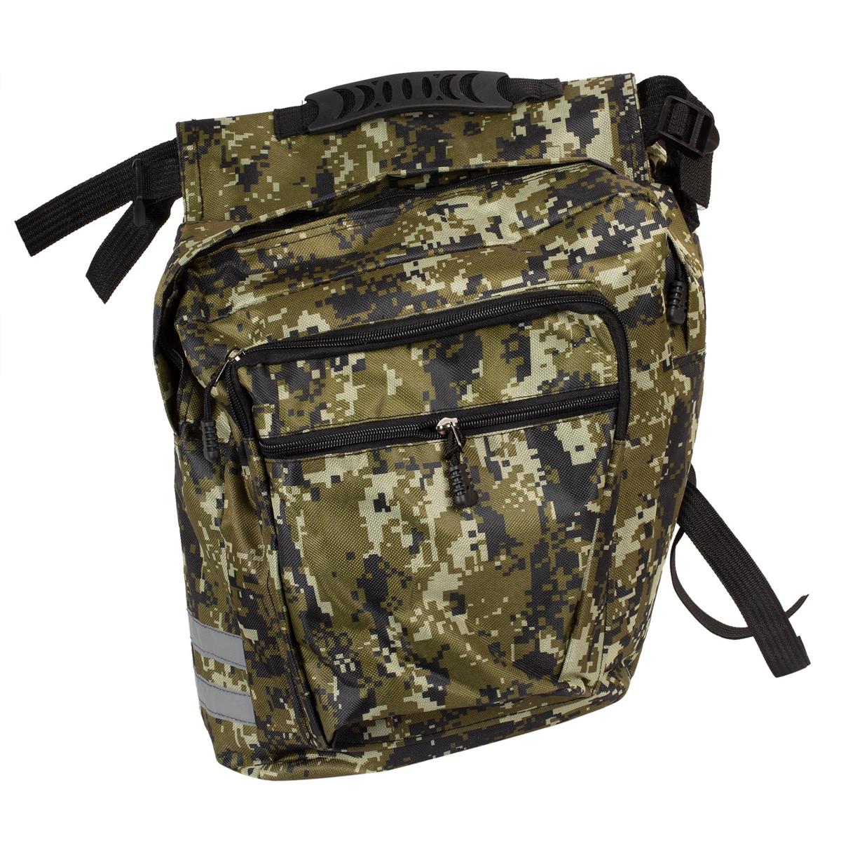 CyclePro Bicycle Rear Seat bag,2/s Camo Green and Black,Header card