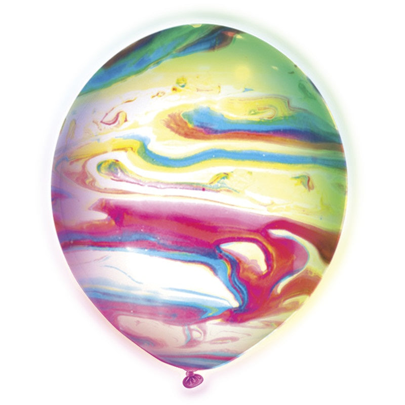 Helium filled - Illooms Marble Light Up 9" Latex Balloons