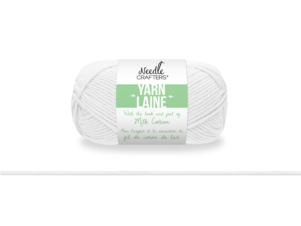 Needlecrafters: 50g Acrylic Milk Cotton Yarn E) White