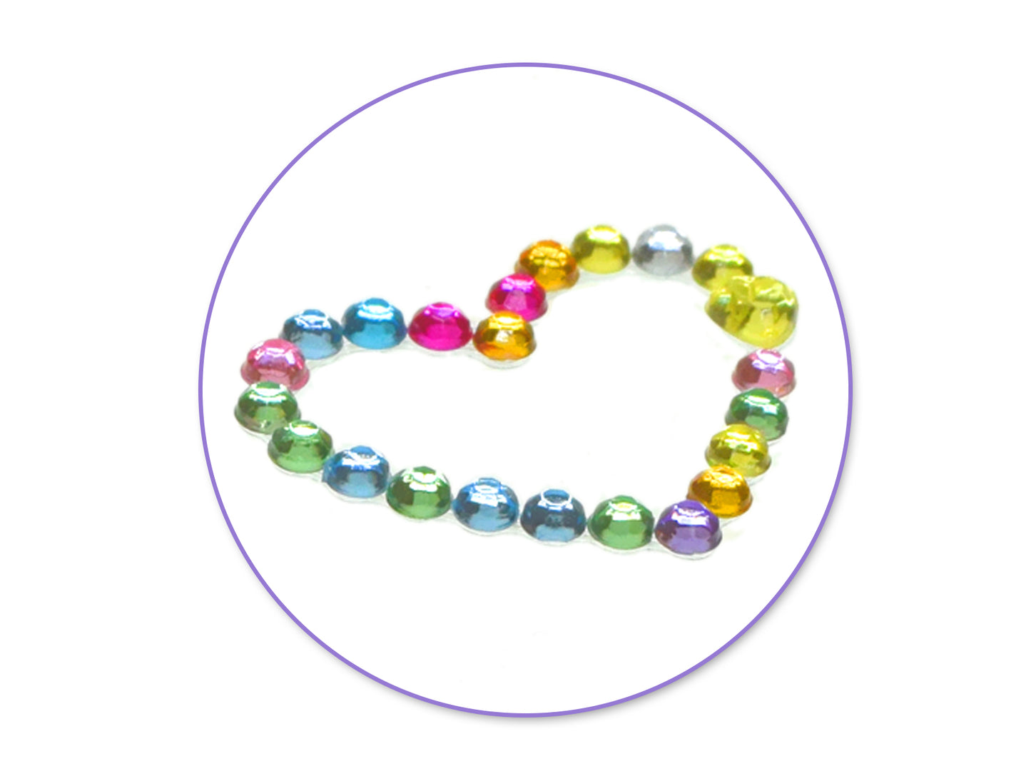 Paper Craft Sticker: 3.7"x6.1" Gem Icons B) Dainty Hearts