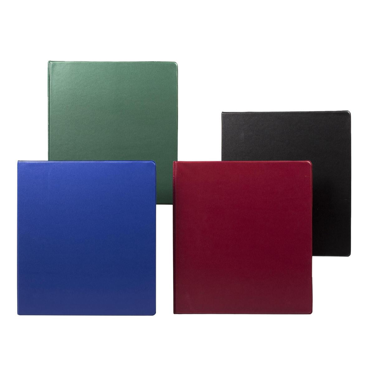 O.WKs. 1.5" Vinyl Binder, Black/ Blue/Burgundy/Green (PX98229)
