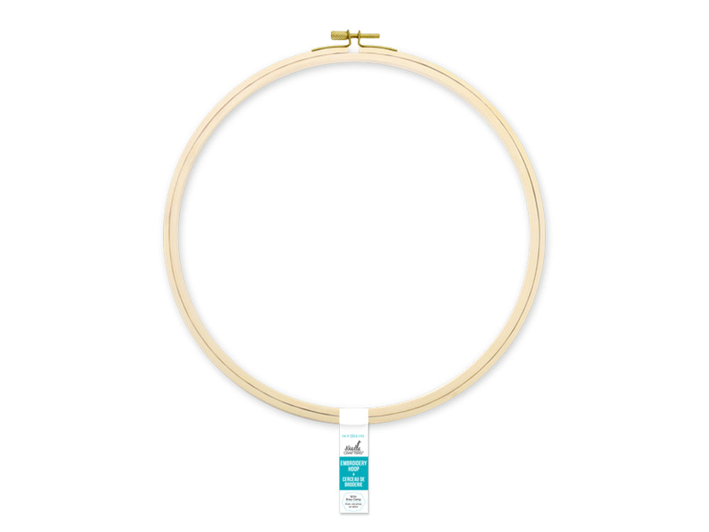 Needlecrafters: 14" Embroidery Hoop w/Brass Clamp