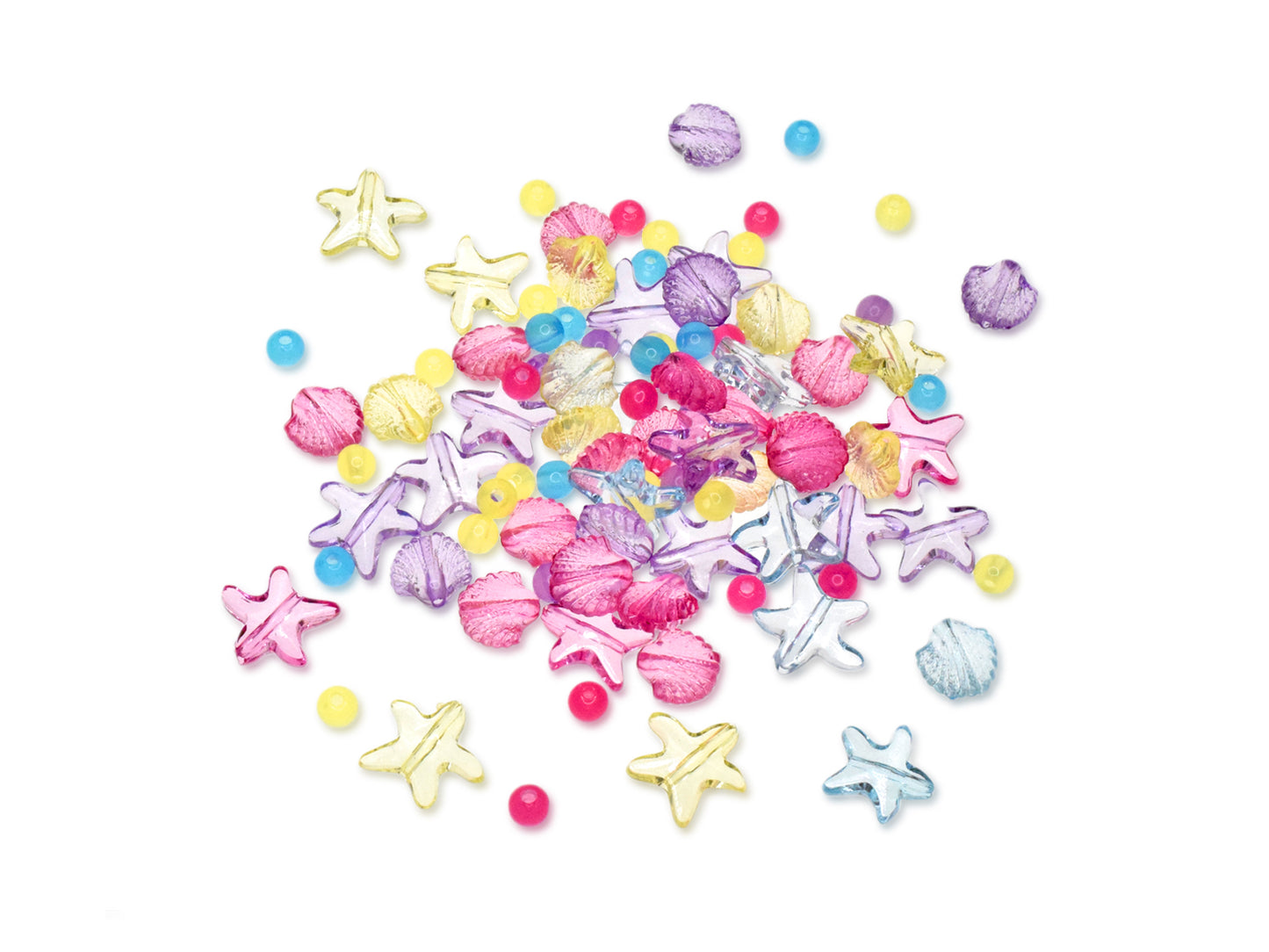 Acrylic Beads: 28g Multi-Packs A) Seashells