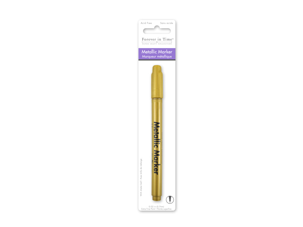 Metallic Marker: 0.7mm Extra Fine Point w/Shaker Ball A) Gold