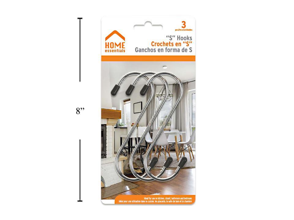 H.E., 3-pc. 4" S Hooks, B/C