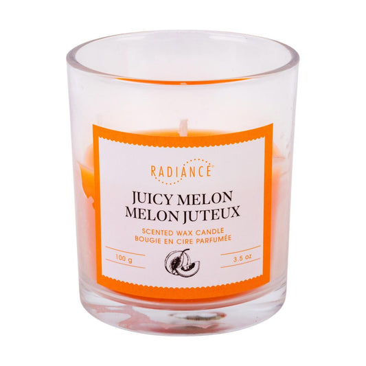 4.5oz Glass Jar Scented Candle, 2.9"H, Juicy Melon, col label