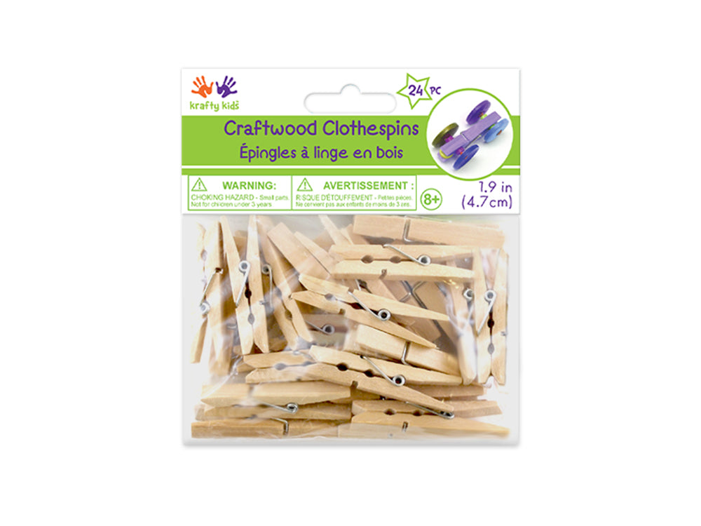 Craftwood: 1 7/8" Clothespins Natural 24/pk