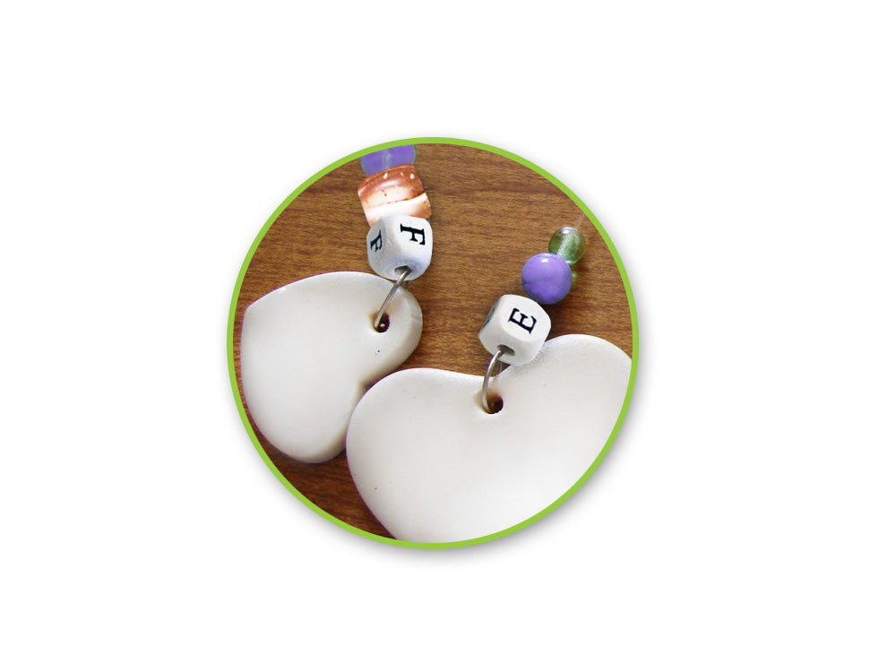 Wood Beads: 1cm Alphabet Beads 60/pk Asst C) White