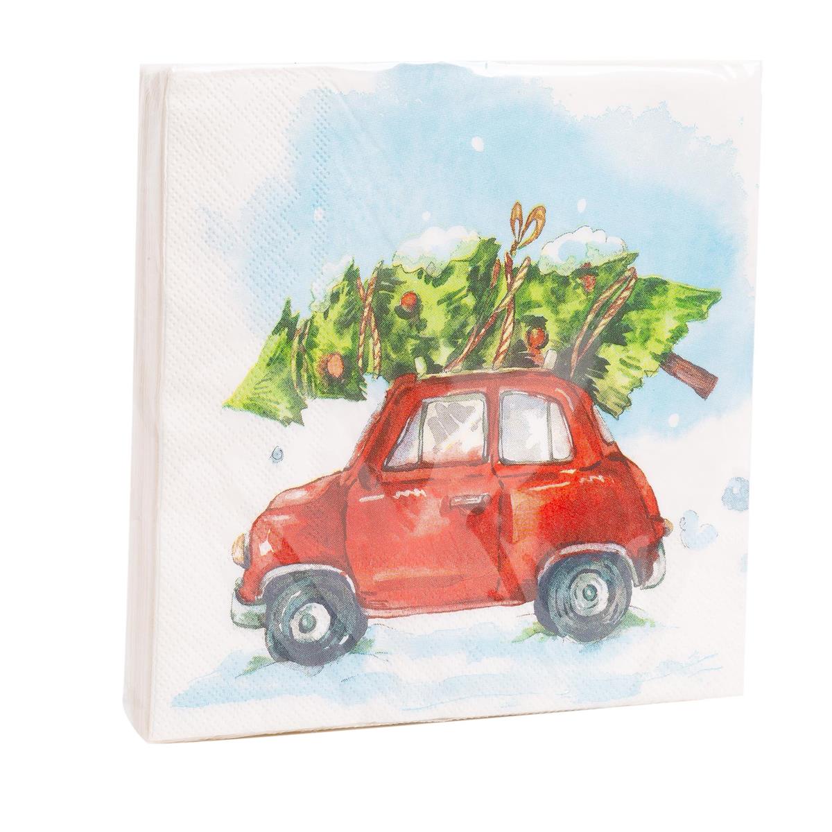 Xmas 20ct x2ply 13"x13" Luncheon Napkin, Polybag