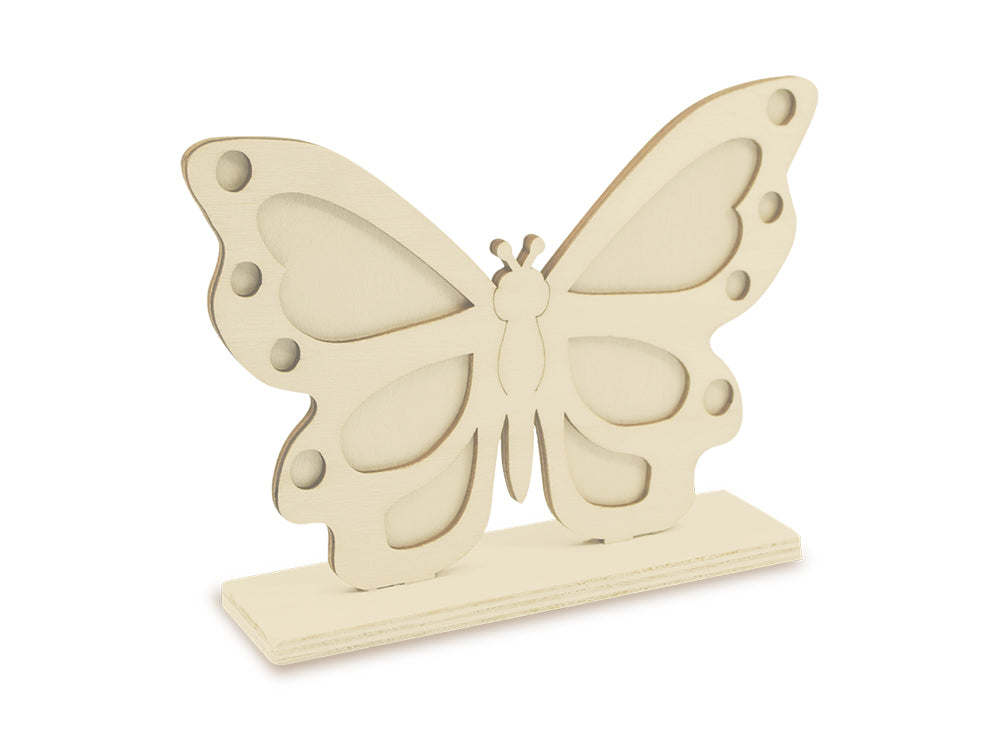 Wood Craft: DIY 6" 3D Shape Standing 5mm(T) A) Butterfly