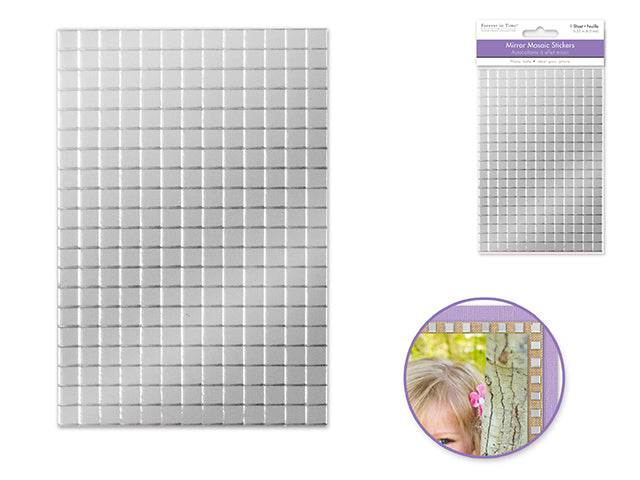 Paper Craft Sticker: Mirror Mosaics 1/4" Tiles x294 D) Clear