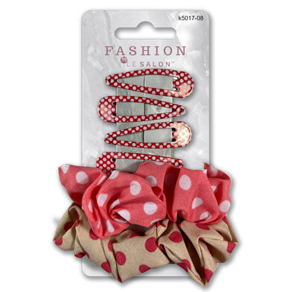 SNAP CLIPS AND SCRUNCHIES SET - 6 PCS 7*14cm
