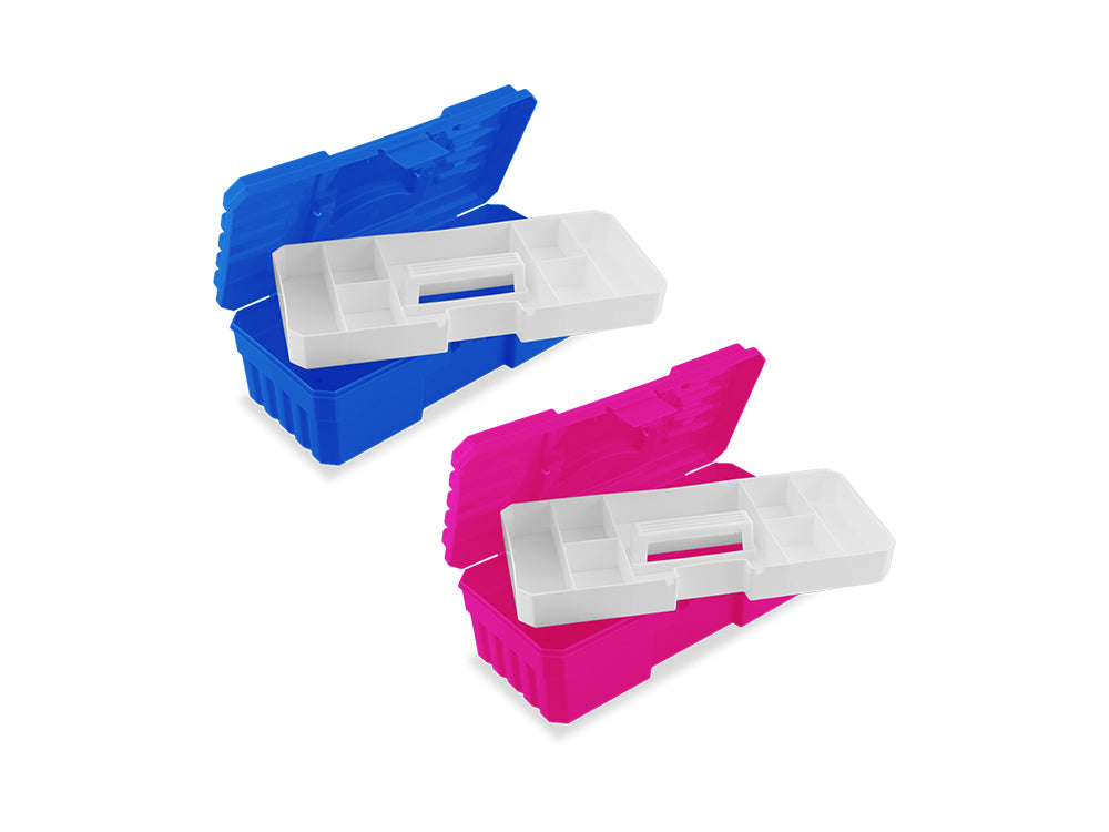 Craft Storage: 12"x5.5"x4" Duraplast Crafter's Toolkit w/Removable Tray