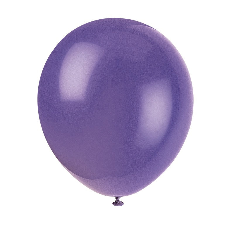 Helium filled - 12" Latex Balloons - Amethyst Purple