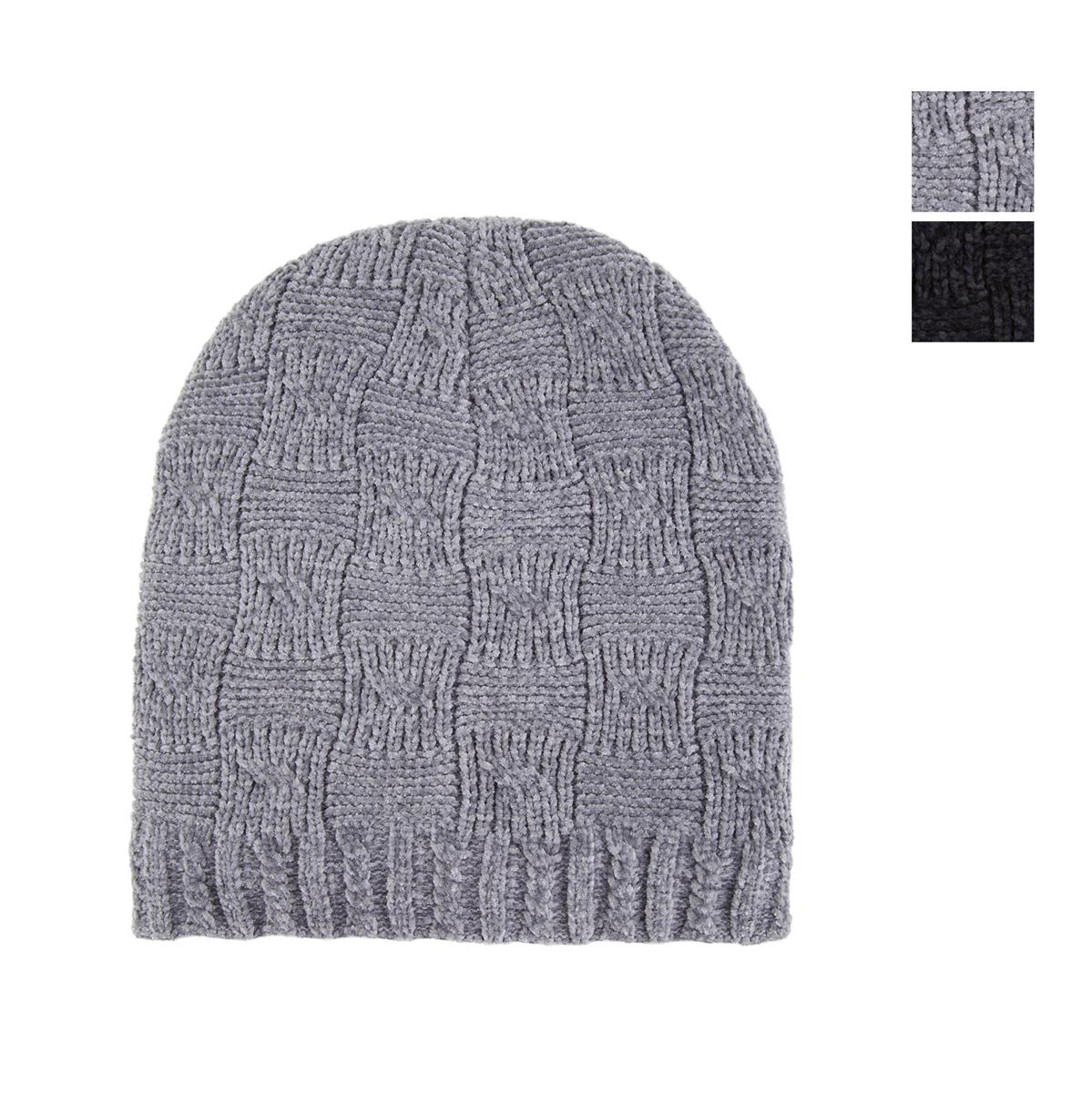 NordicT. Knit Beanie w Woven DetailLadies, Lined, 2 asst, ht