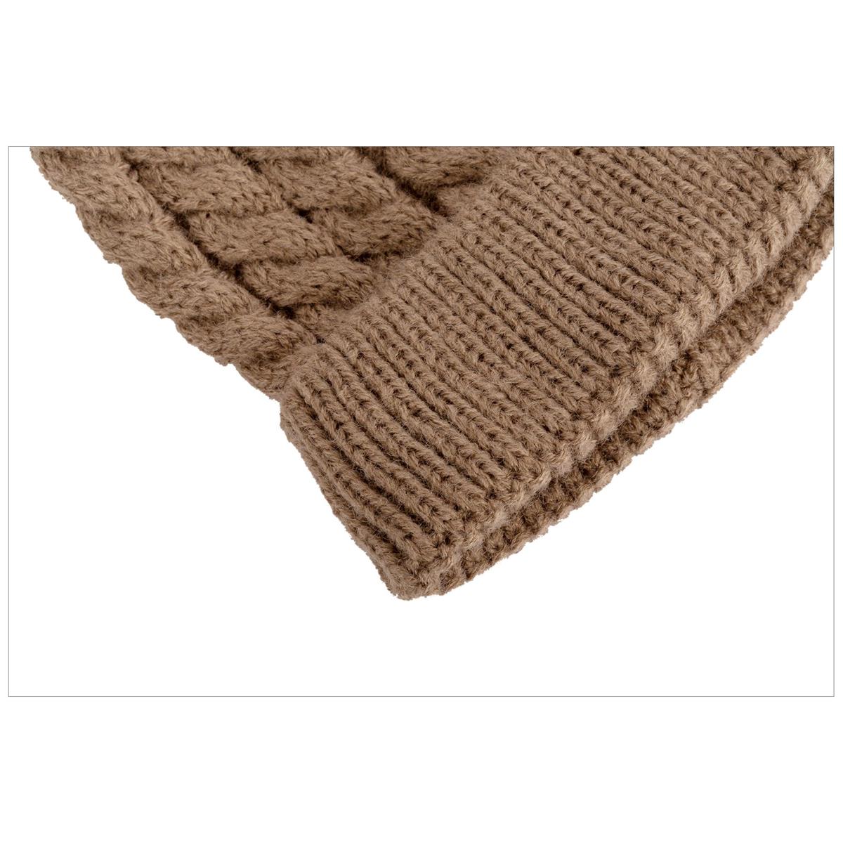 Nordic T. Infant Knitted Tuque w/ Cuff & Pom Pom, 3/c, One Size, cht