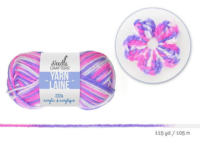 Needlecrafters: 50g Acrylic Yarn Multi-Dyed Ball Q) Sherbet