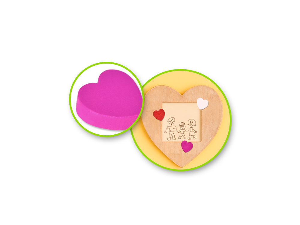 Craftwood: Wooden Thick-Bits 30pc 6mm(T) B) Hearts Multi