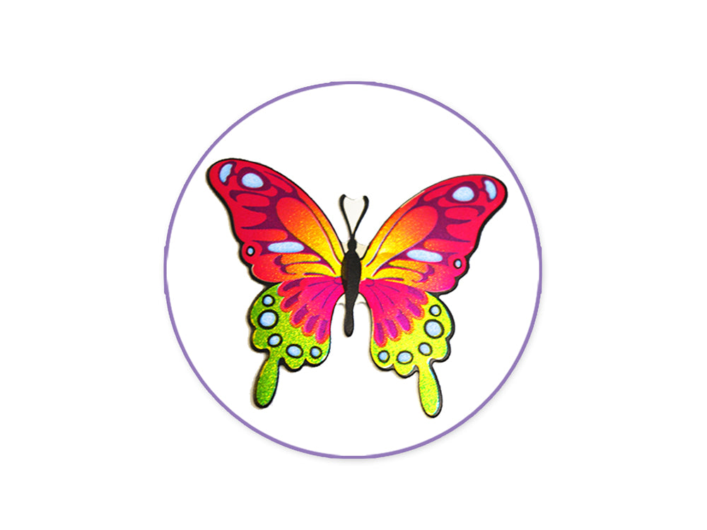 Paper Craft Stickers: 4.75"x12" Foil Icons 3D A) Butterfly Blend